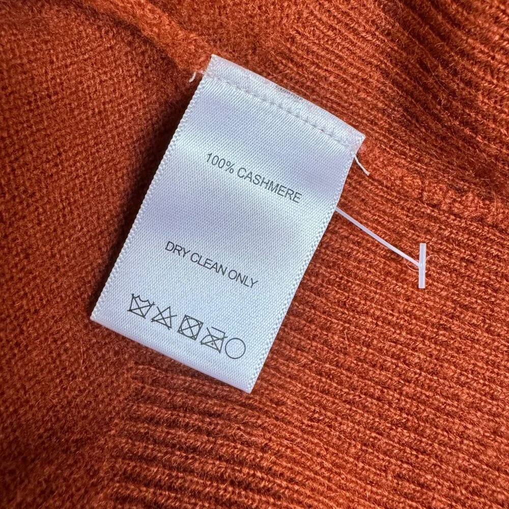 Anthropologie Nouveaux Boxy Cashmere Cardigan – Rust Orange - Picture 8 of 9